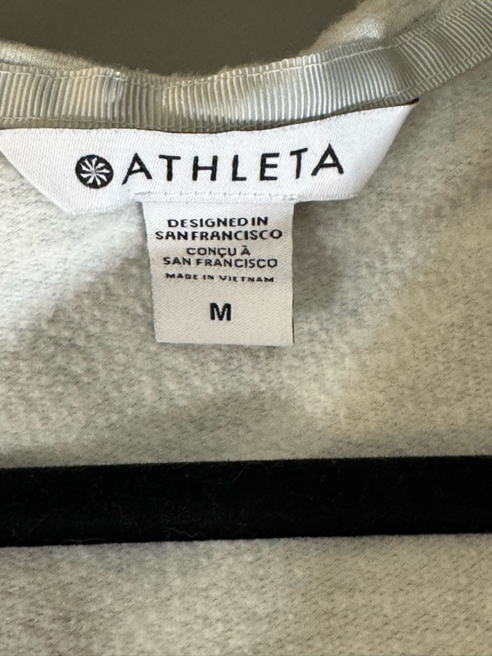 Athleta - cloud soft - Light Gray Draping Pullover Sweatshirt - Picture 2 of 6